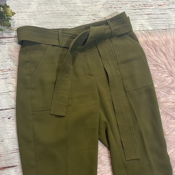 J.Crew Easy tie front straight leg pant 365 crepe moss - Picture 6 of 9